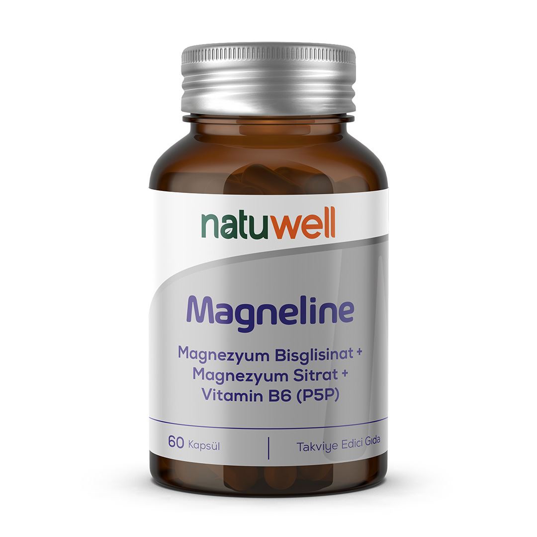 Magneline Magnezyum Bisglisinat + Sitrat + P5P (Vitamin B6)